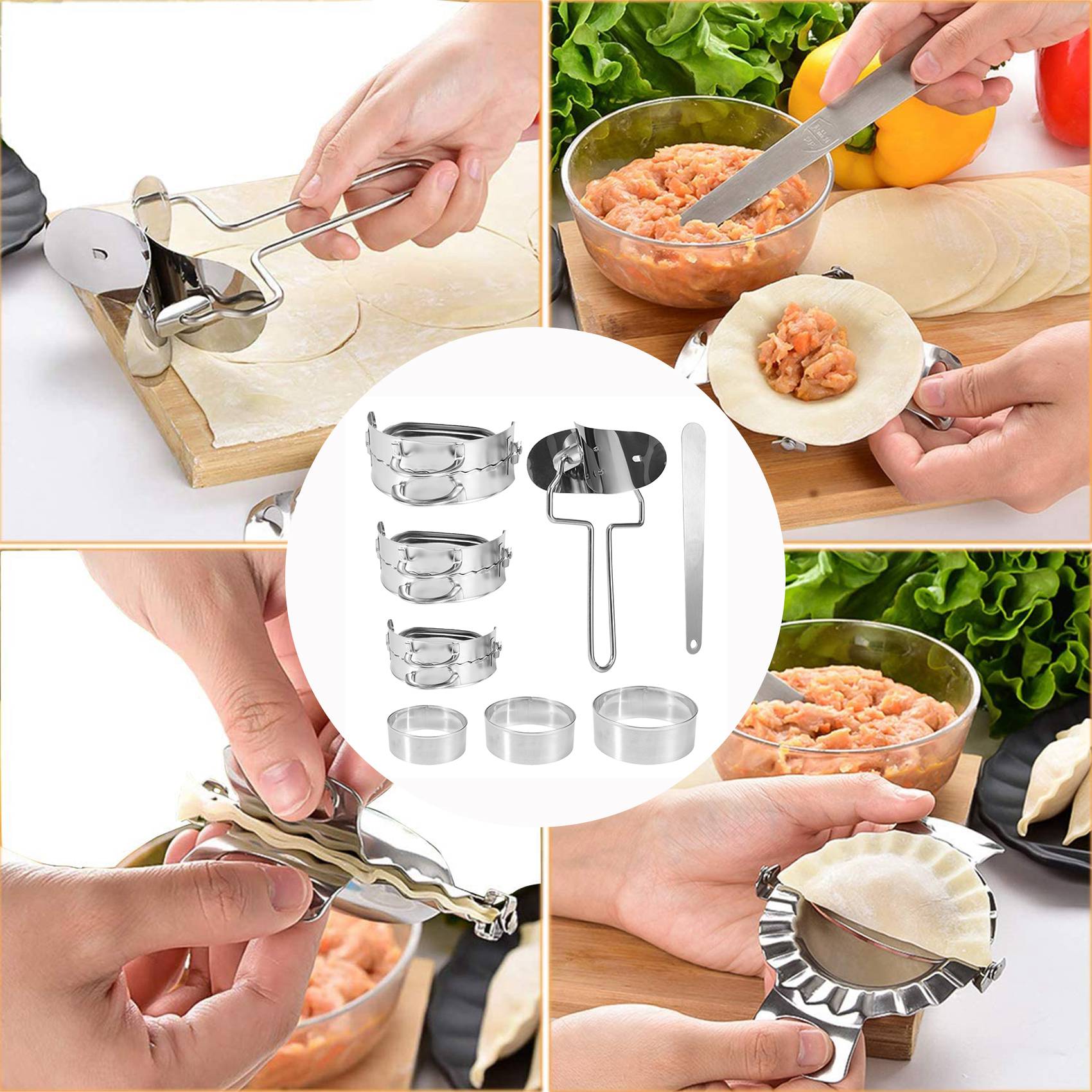 ABKW - Juego de 8 piezas para  - Gyoza Dumpling Maker reseña y precio